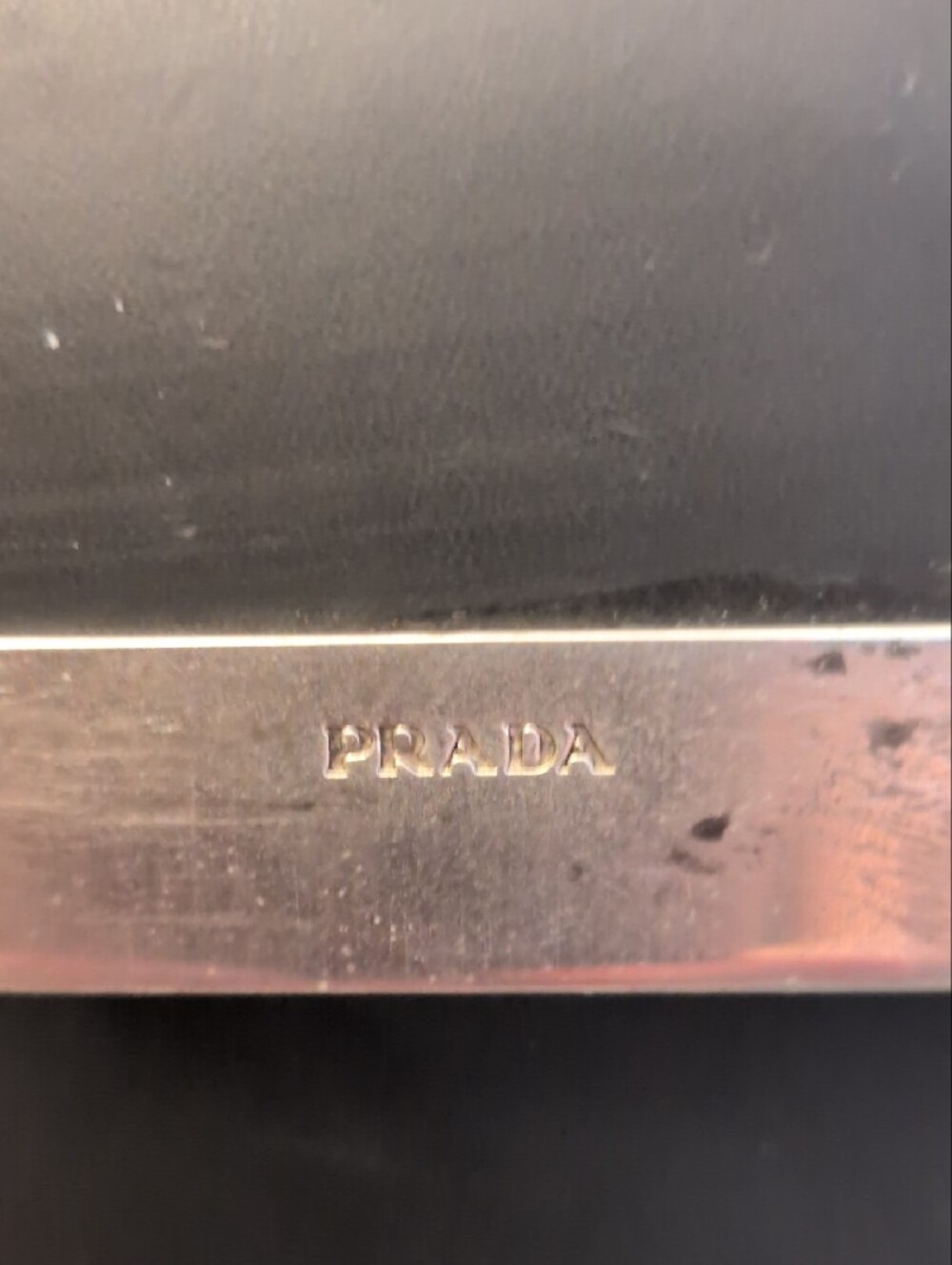 Vintage Prada Black Leather Wallet with Silver Logo Plate - Picture 2 of 16